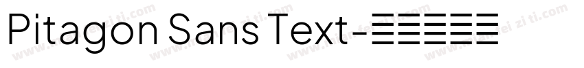 Pitagon Sans Text字体转换